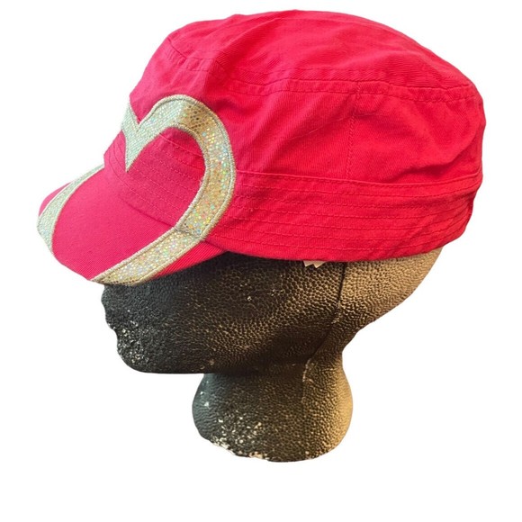 Pink Hat With Heart Girls Youth Children’s Place Sz 4-6 - Picture 2 of 6